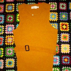 Vintage NOS Brent Montgomery Ward Wool Sweater MED Tank Dress Deadstock